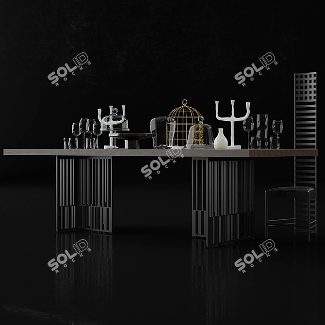 Designer Inspired Set: Molteni, Mackintosh & Glass 3D model image 1