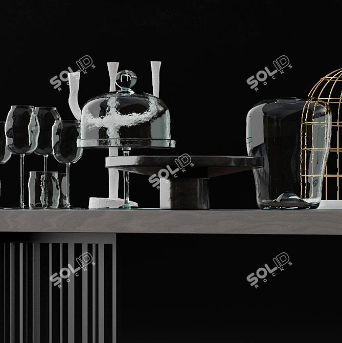 Designer Inspired Set: Molteni, Mackintosh & Glass 3D model image 2