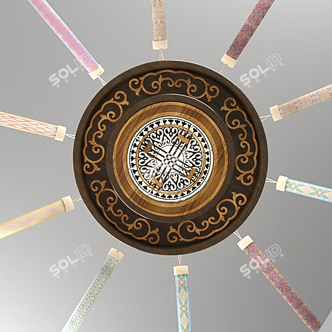 Title: Ethnic Charm Chandelier 3D model image 2