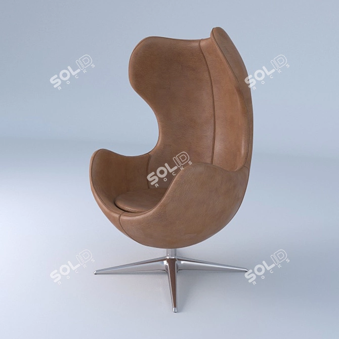 Cozy Lounge Armchair 3D model image 1