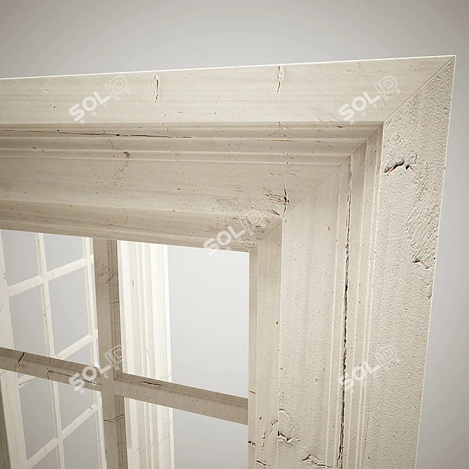 Vintage Old Door and Window 3D model image 2