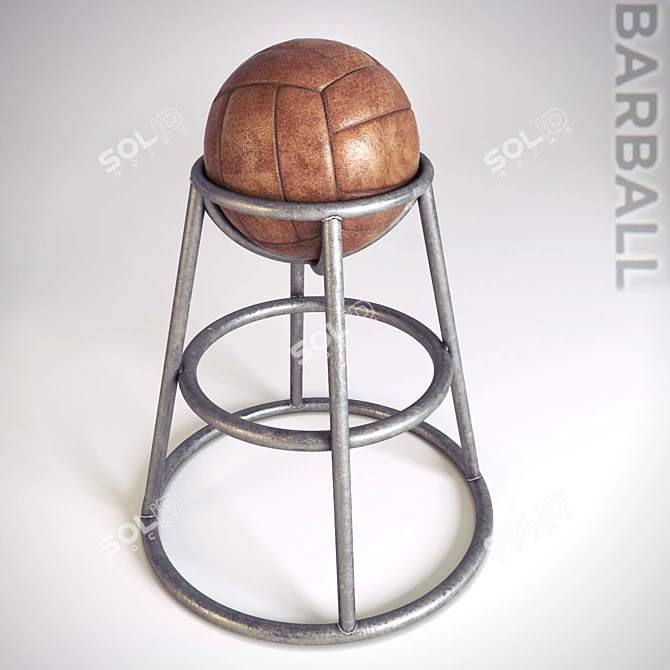 Barball Barstool: Sleek Design for Modern Spaces 3D model image 1