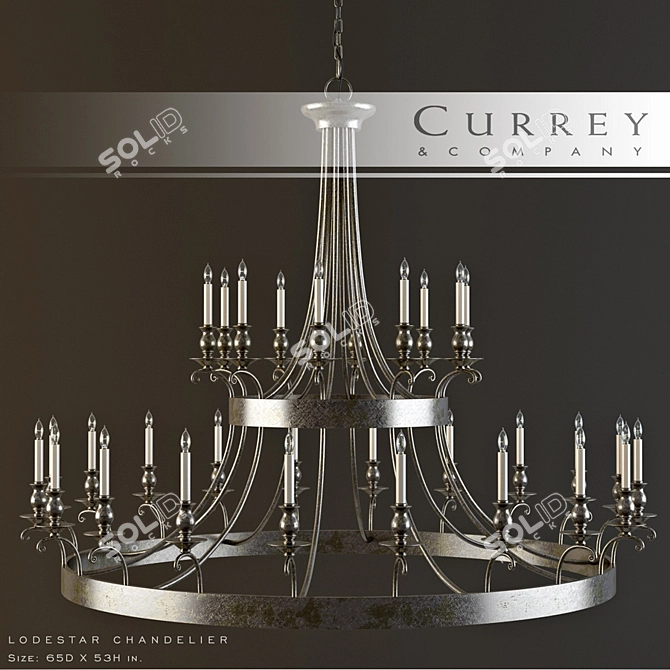 Lodestar Chandelier: Elegant Illumination 3D model image 1