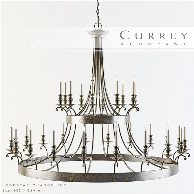 Lodestar Chandelier: Elegant Illumination 3D model image 2