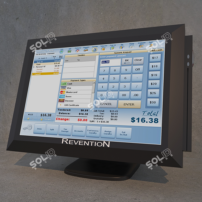 R3310 POS: Sleek and Powerful 3D model image 1