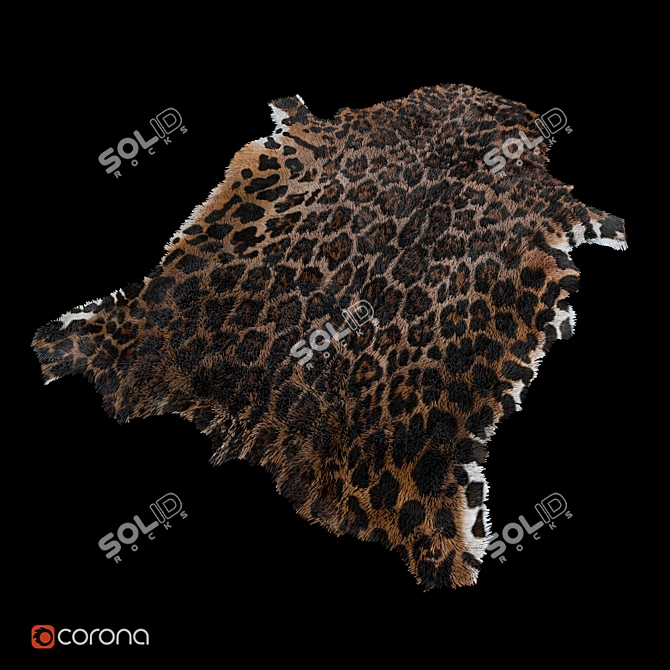 Geometric Wool Fur Animal Skin 3D model image 1