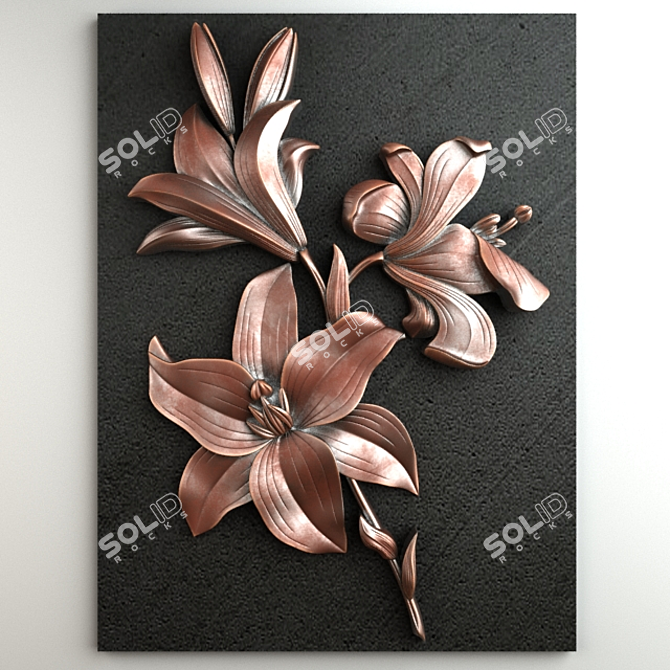 Elegant Lily Crafting Ornament 3D model image 1