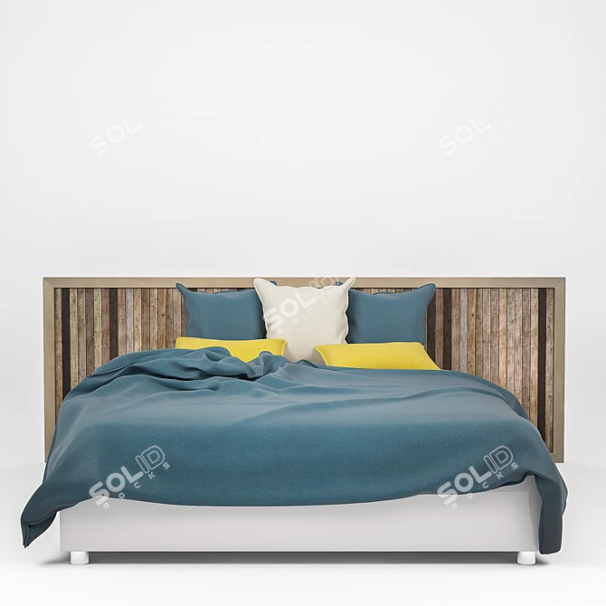 Dreamland Deluxe: Comfy & Stylish Bed. 3D model image 1