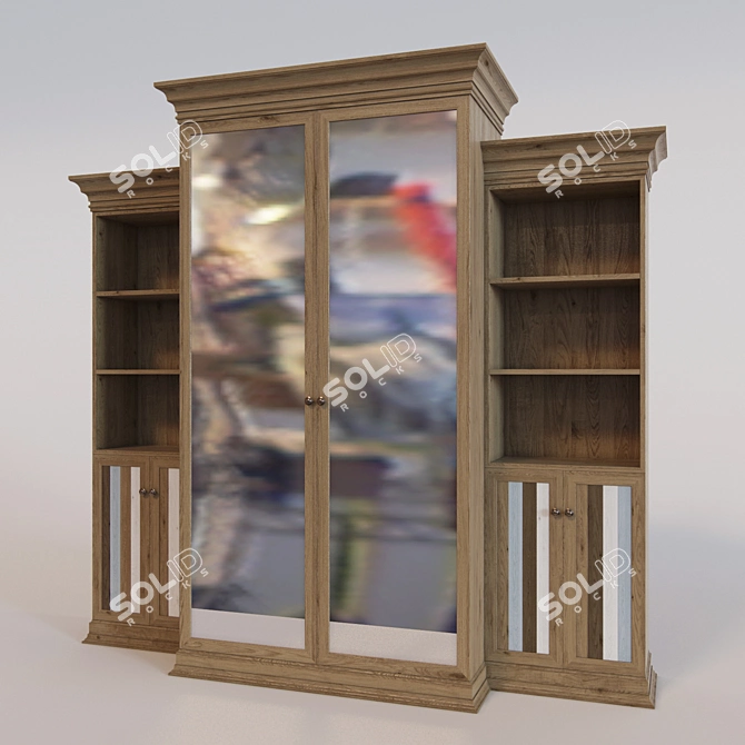 Corona Material Cupboard | 2400mm Height & Width 3D model image 1