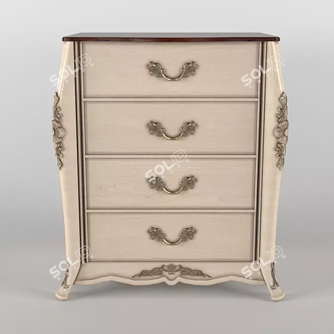 Elegant Nightstand 3D model image 1