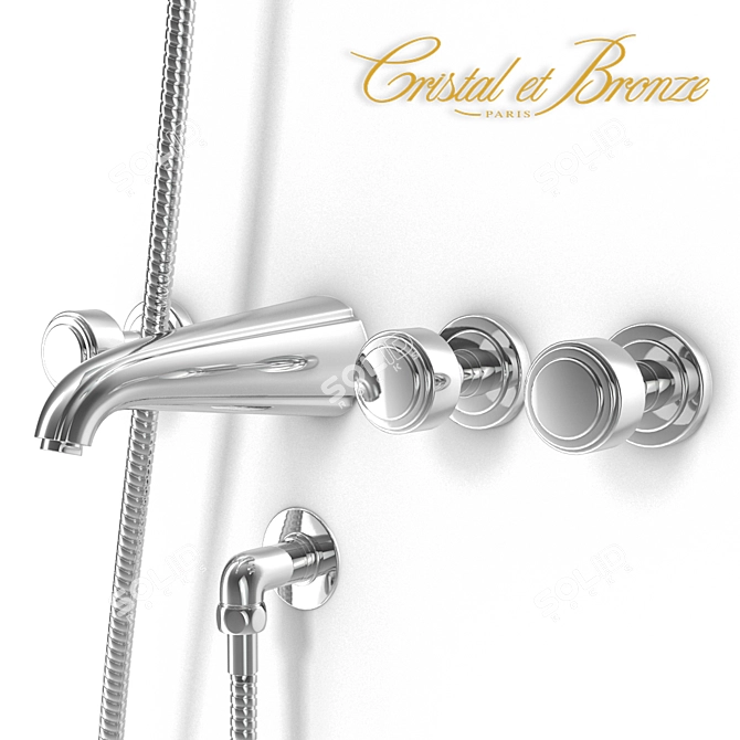 Cristal et Bronze Elegance Bath Set 3D model image 1