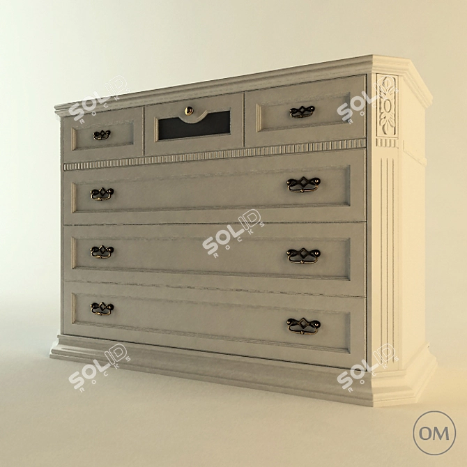 Italian Style: Bristol  Chest of Drawers 3D model image 2