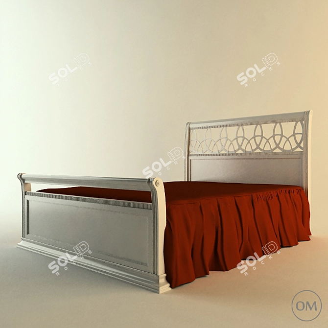 Elegant Miassmobili "Bristol: Bed 3D model image 2