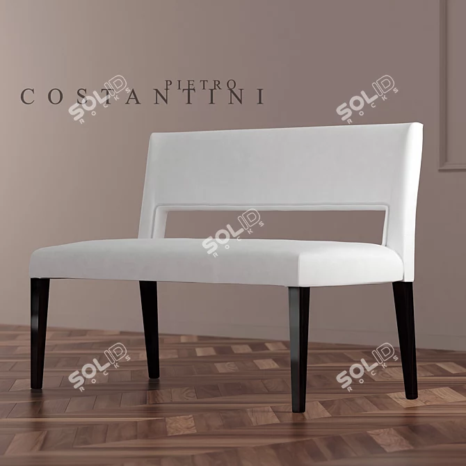 Elegant Hampton Bench by G. Soressi 3D model image 1