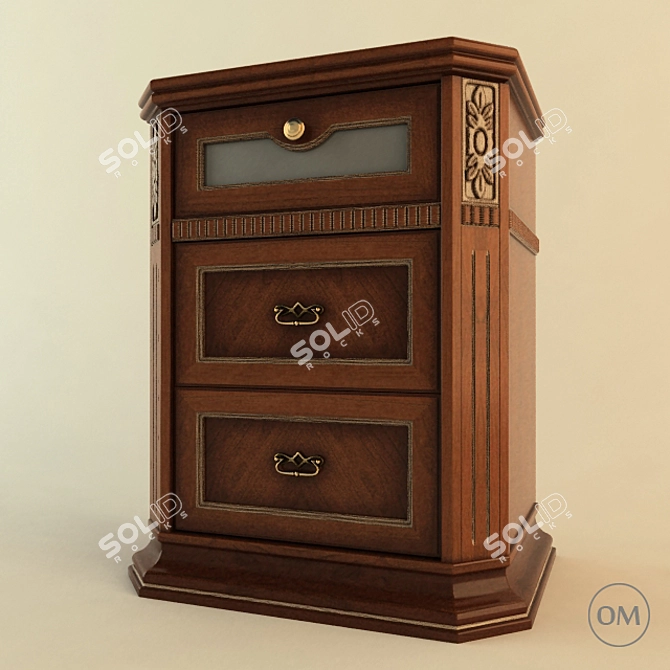 Classic Bristol Bedside Table 3D model image 1