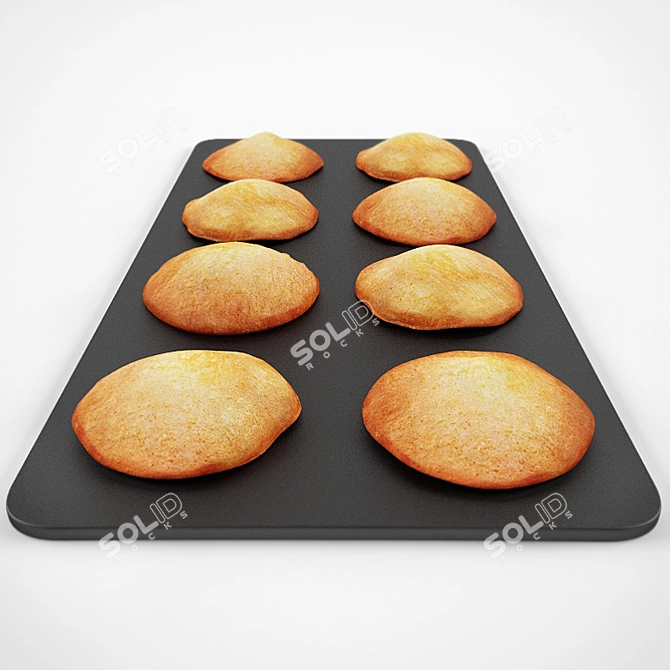  Crispy Delights: Classic Biscuits 3D model image 1