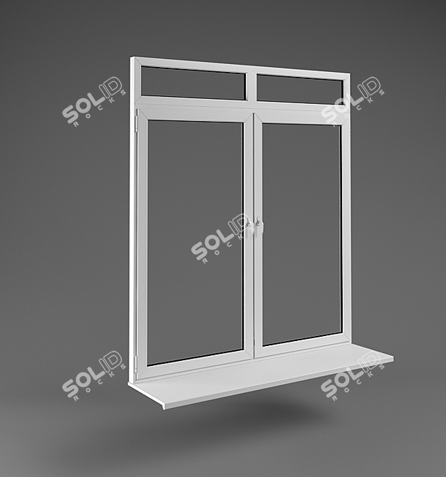 Durable Plastic Window: Brighten Your Space 3D model image 1