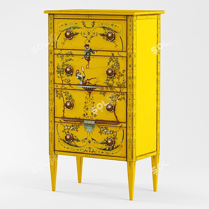 Sleek UW Texture Desk 3D model image 1