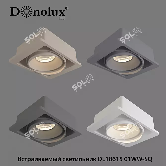 Donolux DL18615 01WW-SQ: Dimmable MR16 Recessed Spotlight 3D model image 1