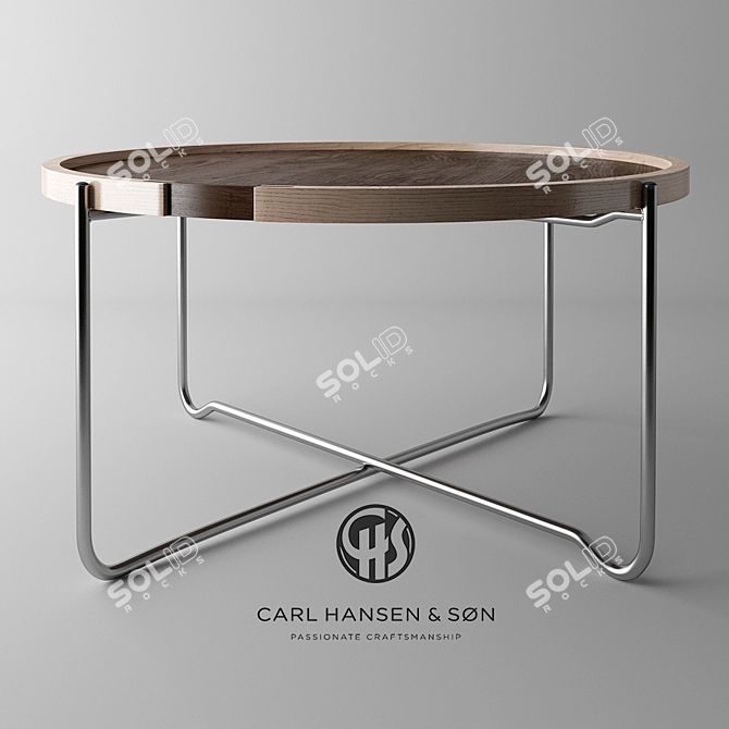 Versatile Tray Table with Refined Handle 3D model image 1