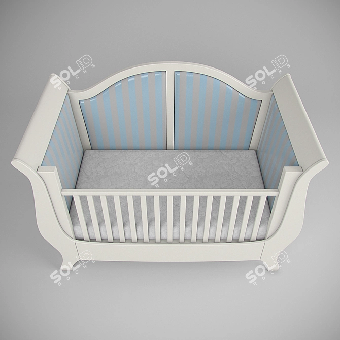 Oliver Sleigh Cot: Stylish and Versatile 3D model image 2