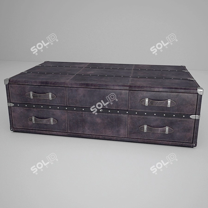 Cigar Lounge Stone Coffee Table 3D model image 2