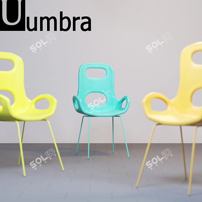 ErgoPlastic Chair: Style & Comfort! 3D model image 1