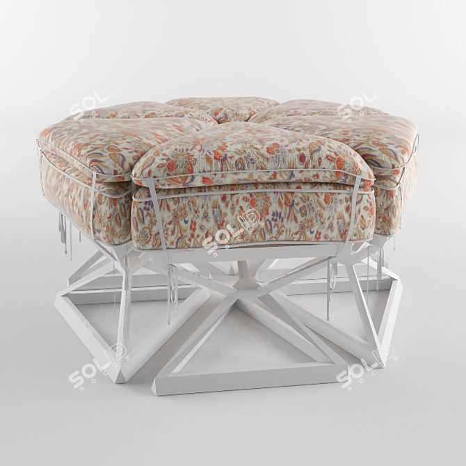 Modern Triangle Stool 3D model image 2