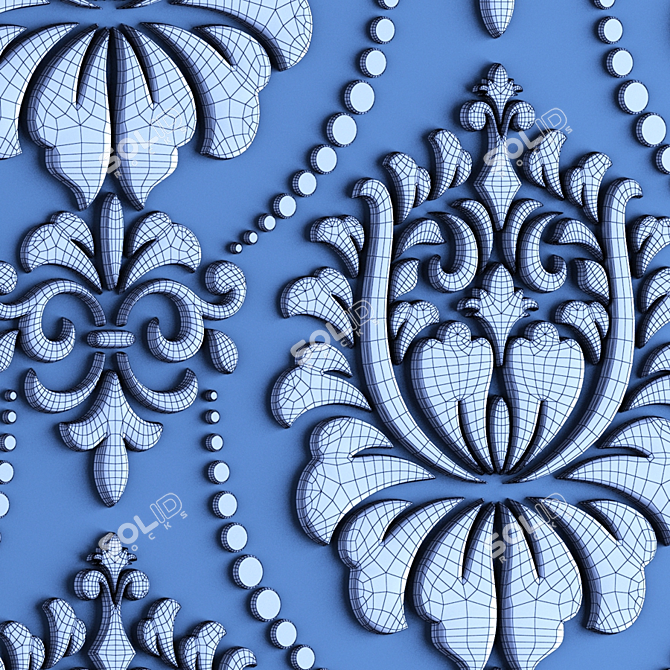 Elegant 3D Decorative Panel 3D model image 2