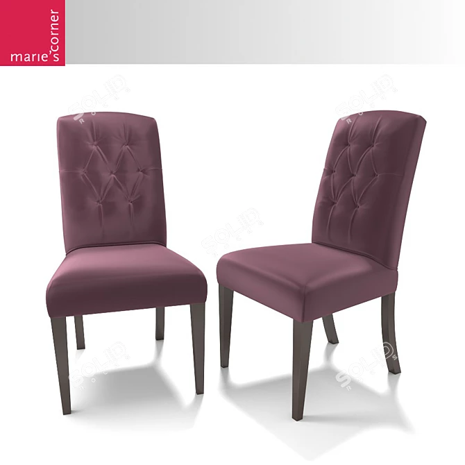 Eaton-C Upholstered Chair: Elegant Design 3D model image 1