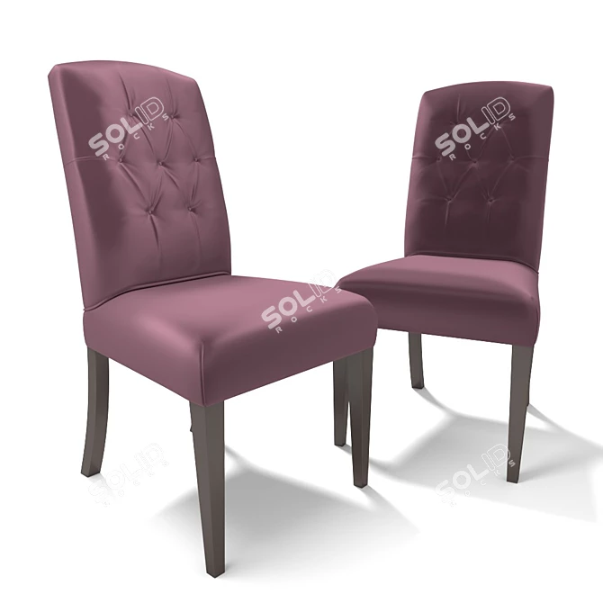 Eaton-C Upholstered Chair: Elegant Design 3D model image 2