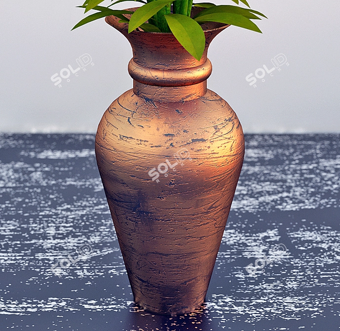 Elegant Blooming Decor: Flower Vase 3D model image 2