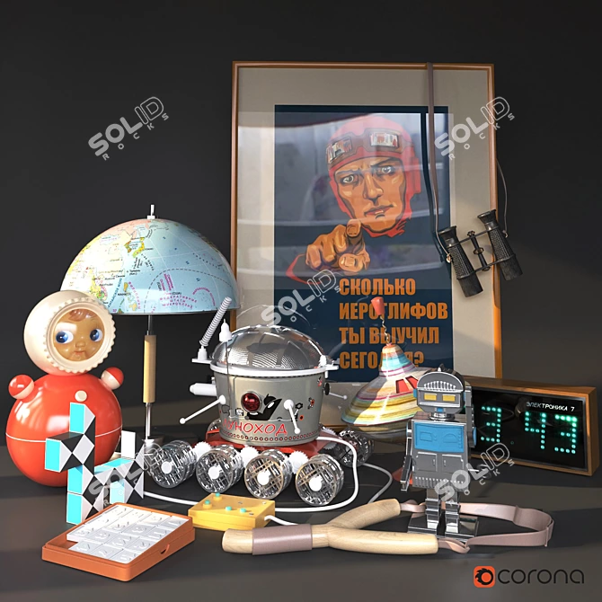 Vintage Soviet Toys 3D model image 1