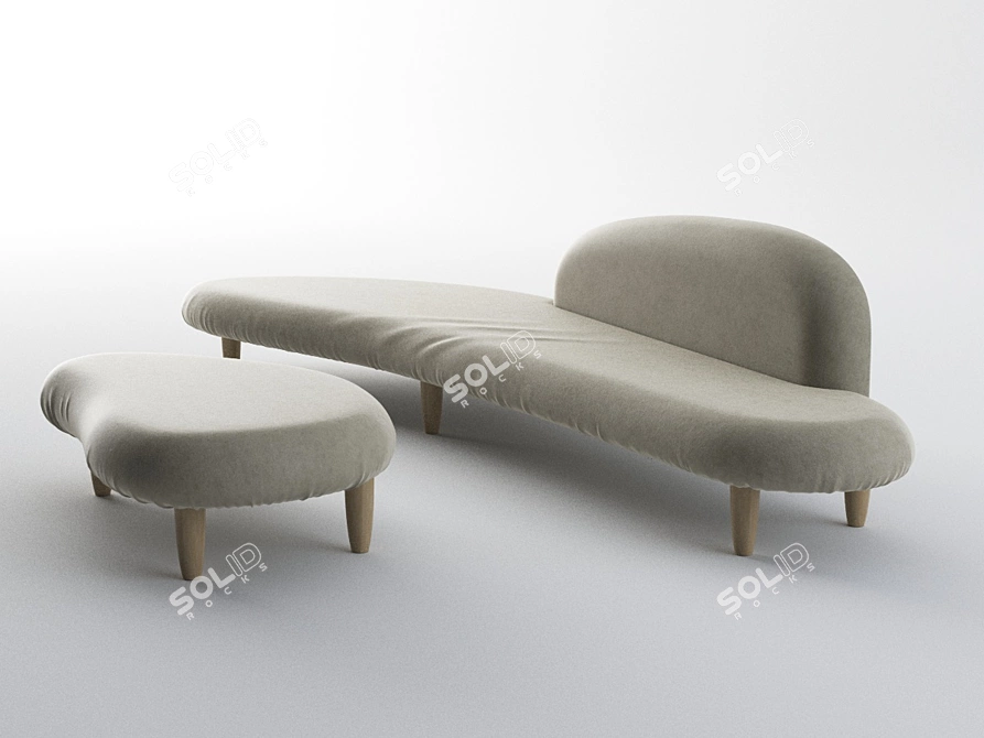 Elegant Vitra Freeform Sofa 3D model image 1