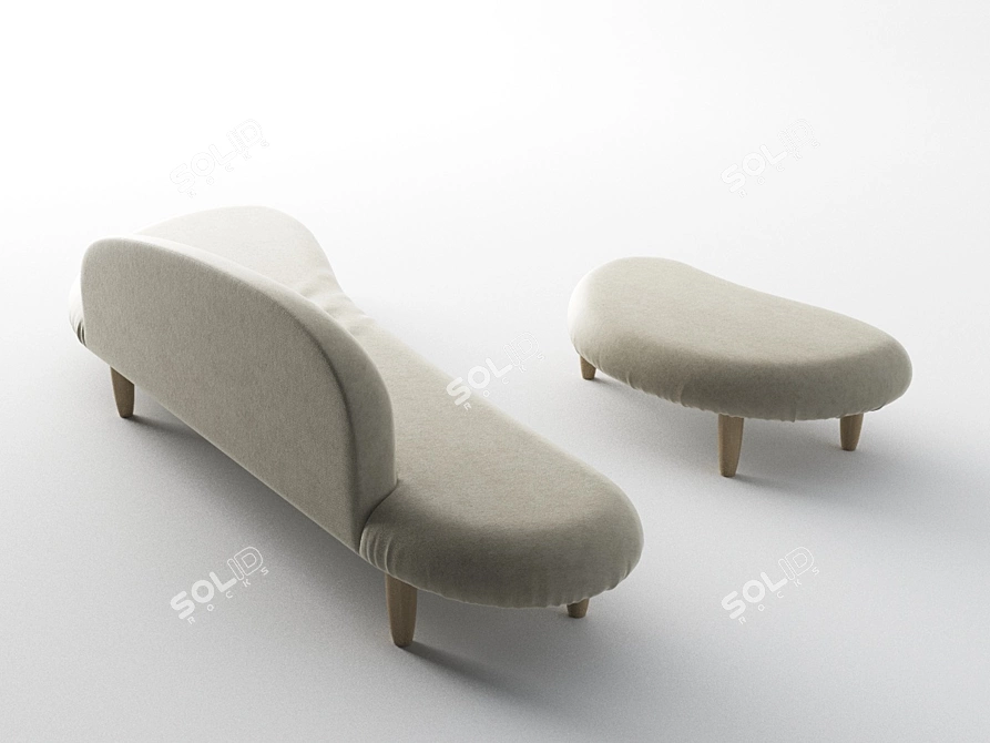 Elegant Vitra Freeform Sofa 3D model image 3
