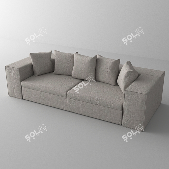 Springfield Sofa: Comfort Redefined 3D model image 1