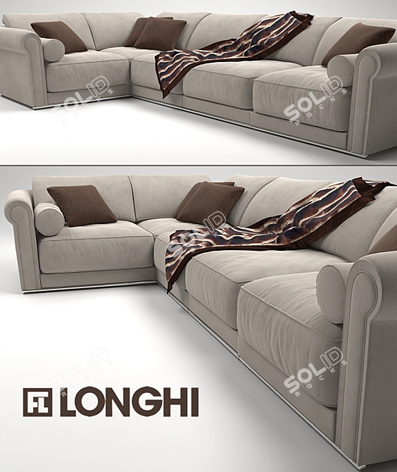 Luxury Longhi Loveluxe Sofa 3D model image 2