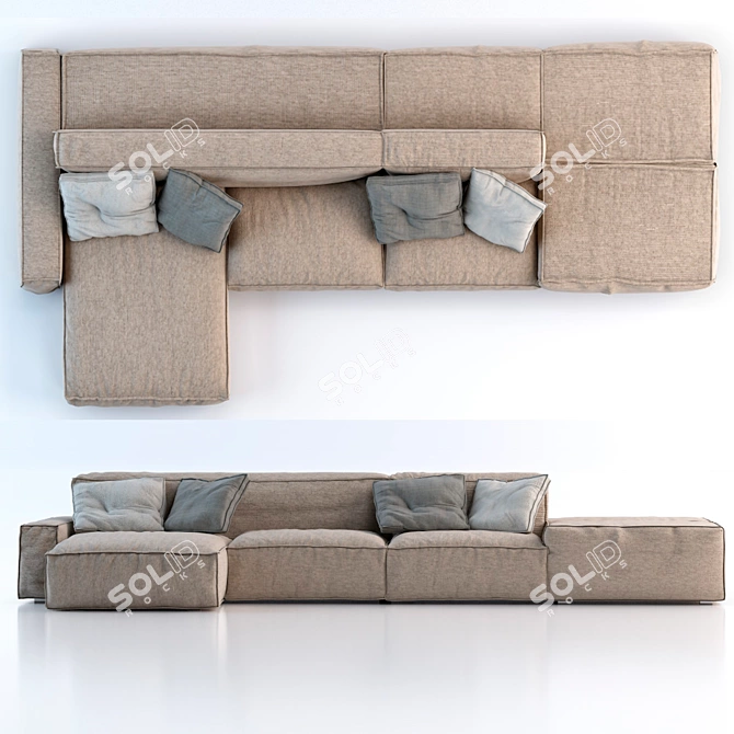 Elegant ISOLAGIORNO Sofa 3D model image 1