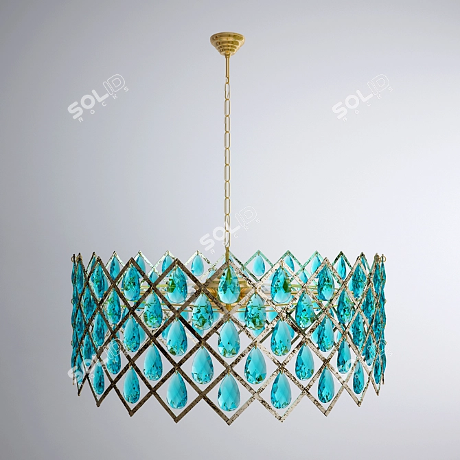 Elegant Crystal Chandelier 3D model image 1