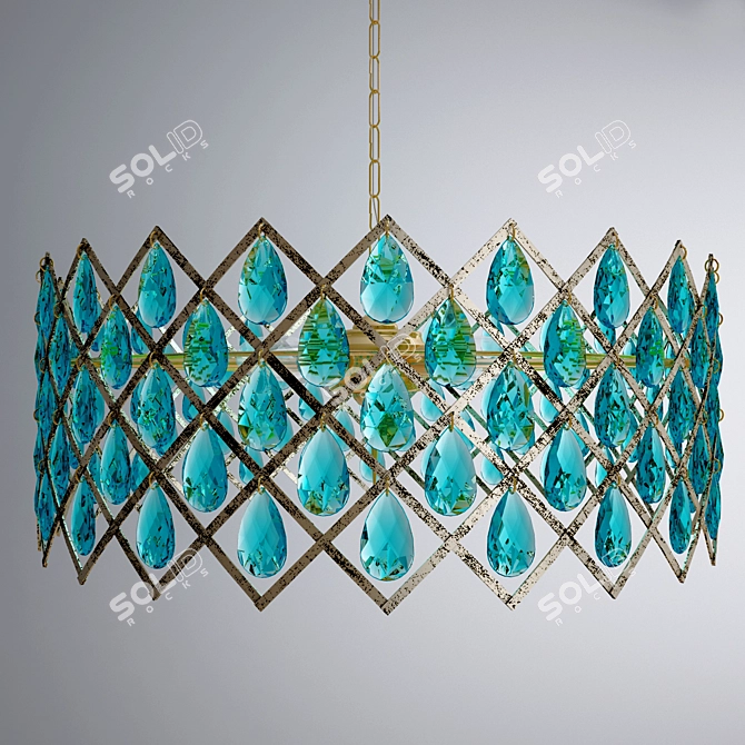 Elegant Crystal Chandelier 3D model image 3