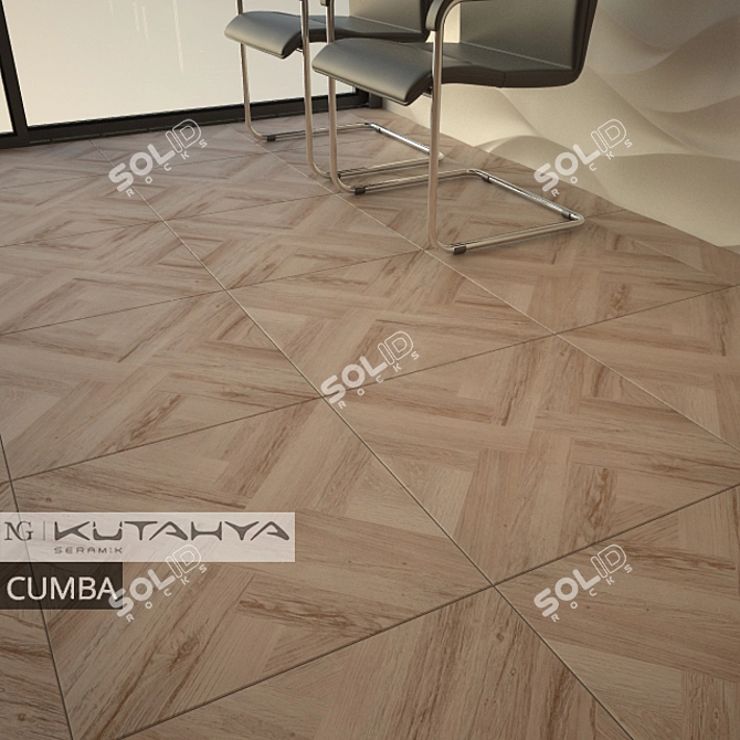 Kutahya Seramik Cumba Collection: Striking Floor Tiles 3D model image 1