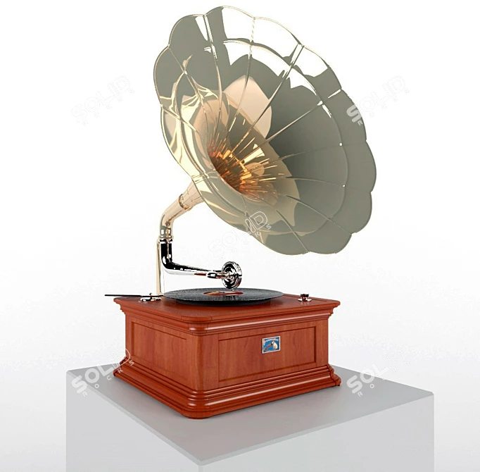 Title: Classic Gramophone Player 3D model image 1