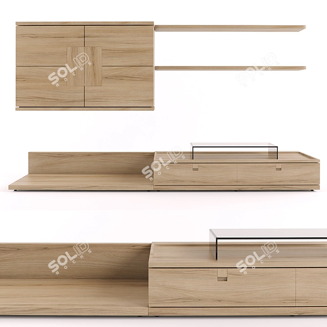 VOGLAUER V-VITA TV Wall Unit 2750х550х1350 3D model image 2