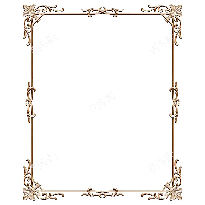 Sleek Photo Frame 3D model image 1