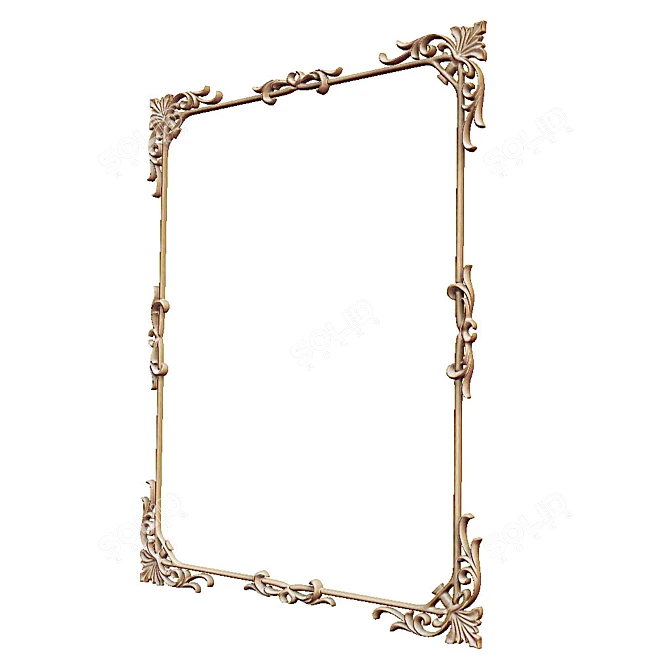 Sleek Photo Frame 3D model image 2