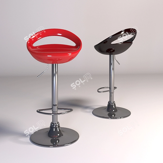 Modern Bar Stool: Versatile and Stylish 3D model image 1