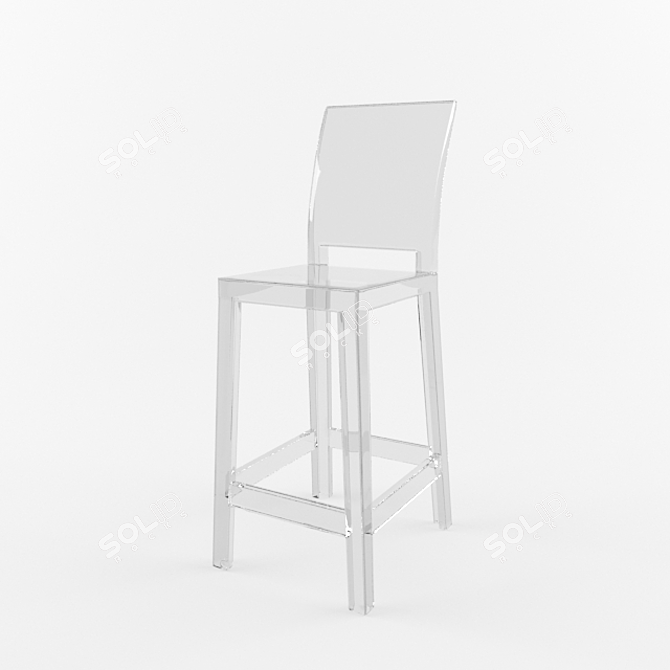 Crystal Clear Bar Stool | Philippe Starck | Kartell 3D model image 1