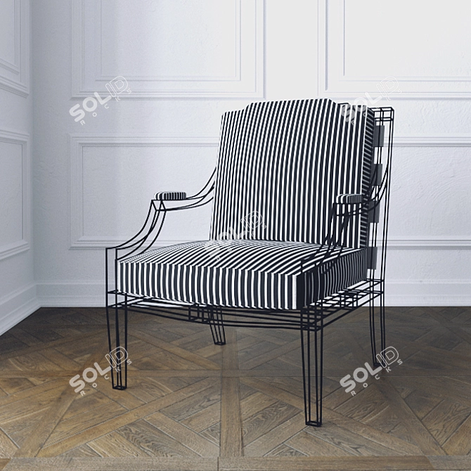 Casa Midy Louis 14 Chair: Classic Elegance 3D model image 2
