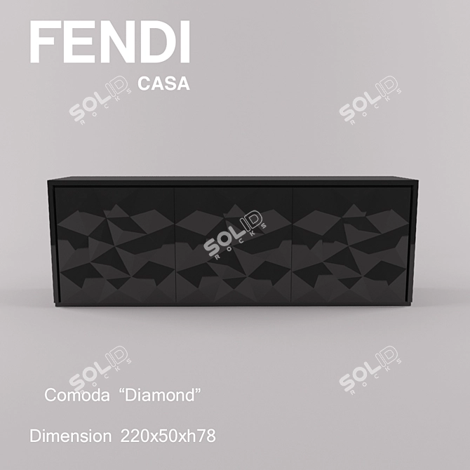 Fendi Diamond Comoda - Elegant and Functional 3D model image 3