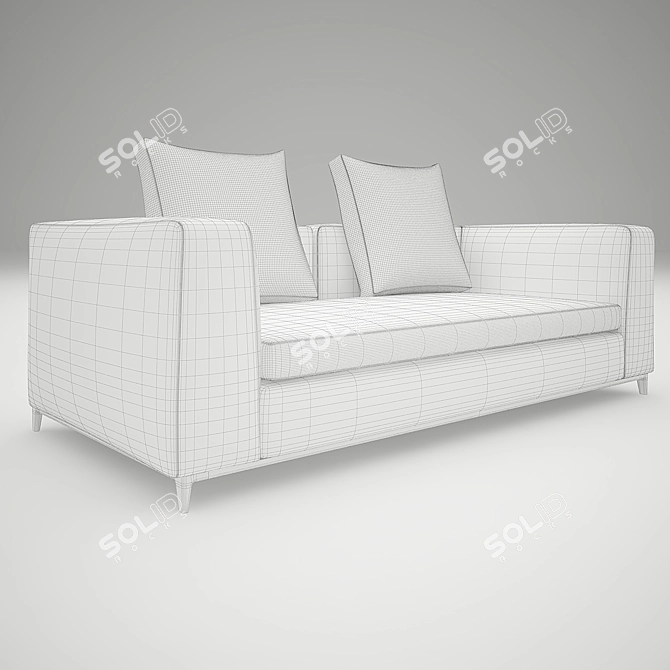 Italian Leather Sofa: B&B ITALIA MICHEL CLUB 3D model image 3